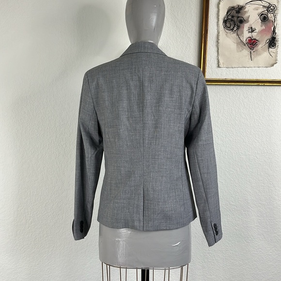 Banana Republic Marled Heathered Single Button Notched Slim Lapel Blazer - Picture 7 of 10